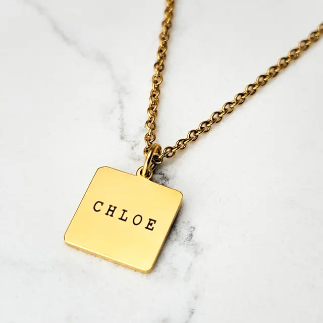 Square Pendant Necklace