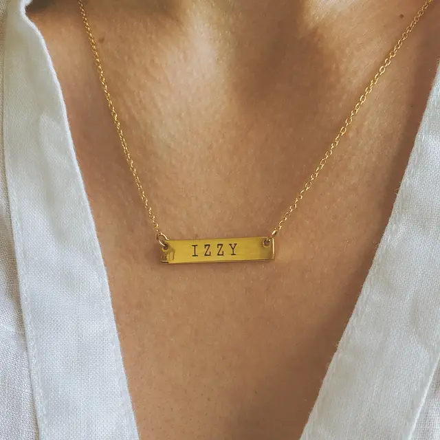 Flatbar Name Necklace
