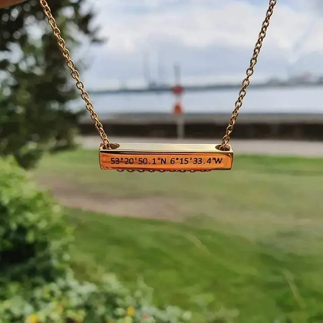 Geolocation necklace
