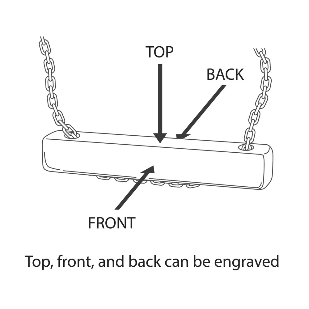 Block Bar Necklace [3cm] – photo 3