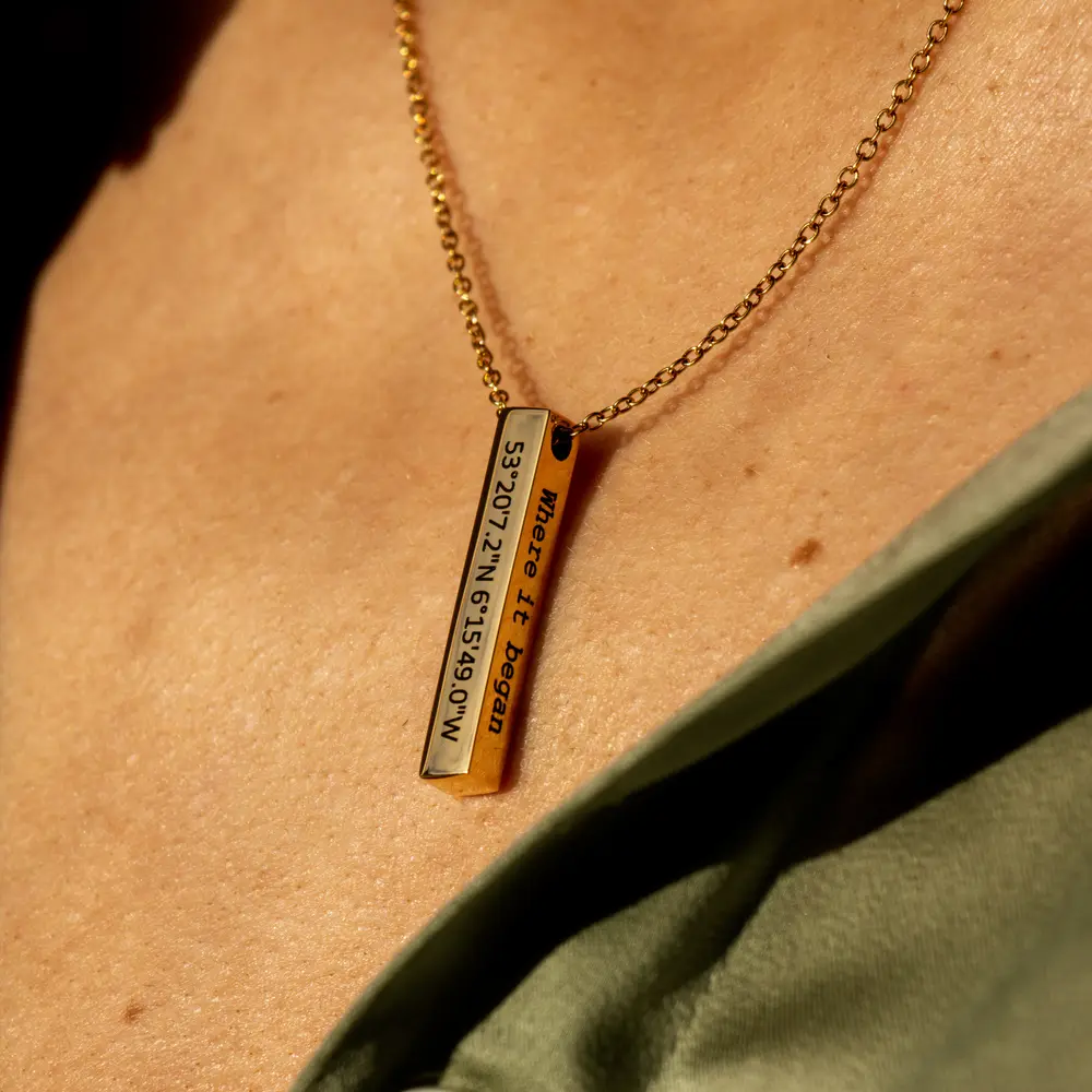 Location or Coordinates Necklace