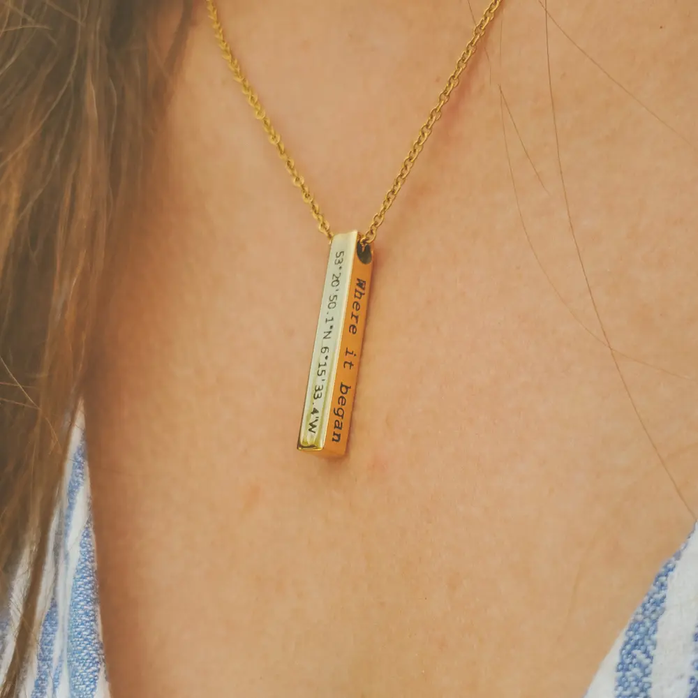 Location or Coordinates Necklace – photo 2
