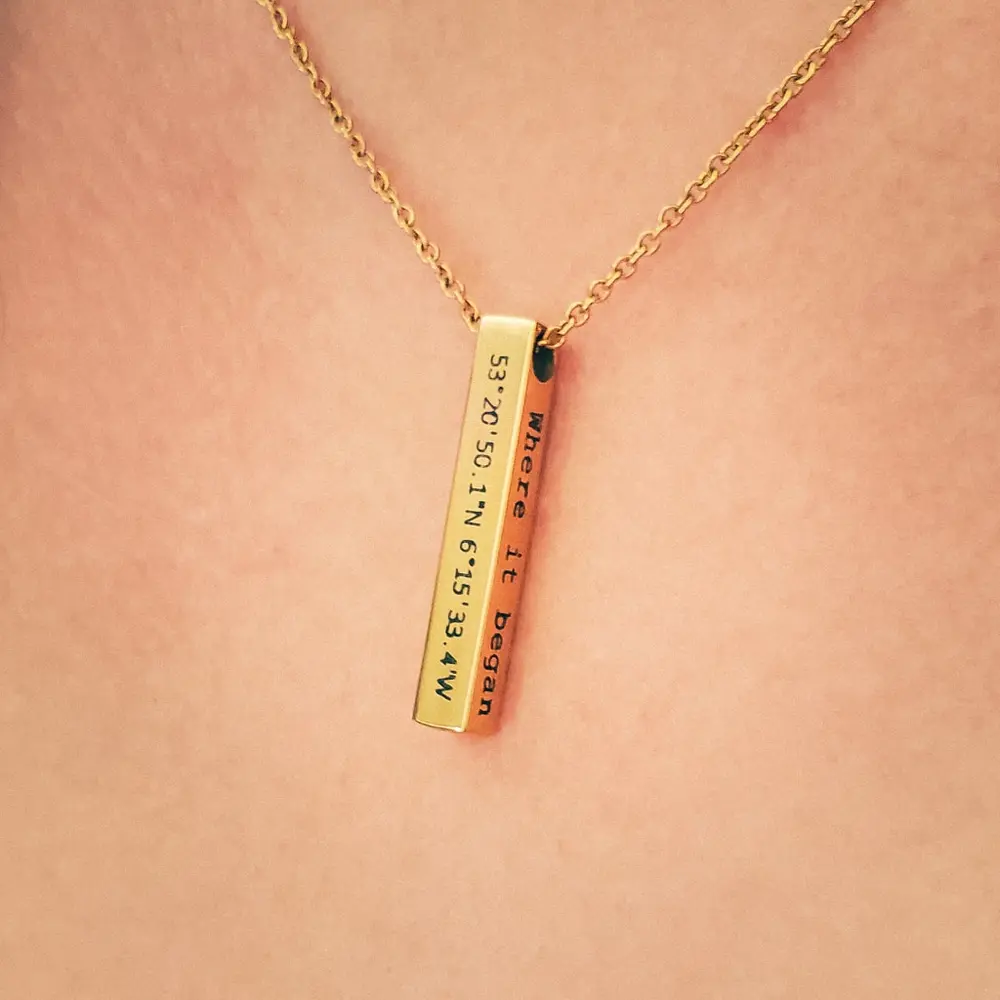 Location or Coordinates Necklace – photo 4
