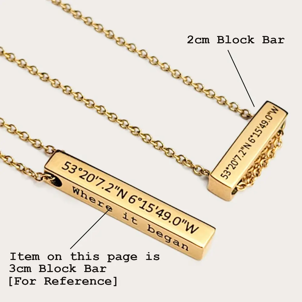 Vertical Block Necklace [3cm] – photo 2