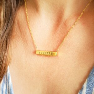 Siobhan 3cm Gold Block necklace